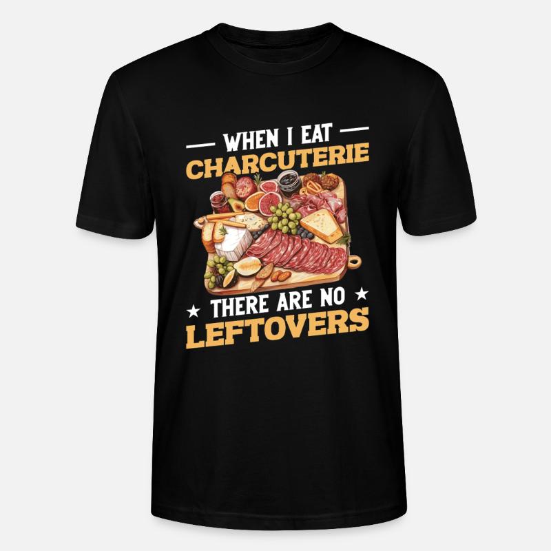 Käseplattenfleisch mit Umschlag-Lebensmitteln - Stanley/Stella Unisex Bio-T-Shirt CRAFTER - Schwarz