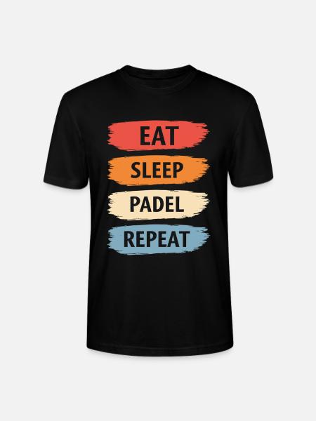 Eat Sleep Padel Repeat Athlete Lifestyle - Stanley/Stella CRAFTER Unisex Organic T-Shirt - black