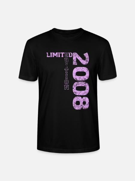 Limited Edition 2008 18th Birthday Gift - Stanley/Stella CRAFTER Unisex Organic T-Shirt - black