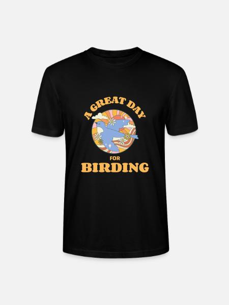 A Great Day for Birding - Stanley/Stella CRAFTER Unisex Organic T-Shirt - black