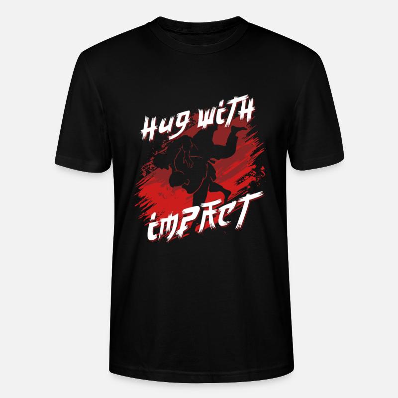 Judo Kampfsport Hug With Impact - Stanley/Stella Unisex Bio-T-Shirt CRAFTER - Schwarz