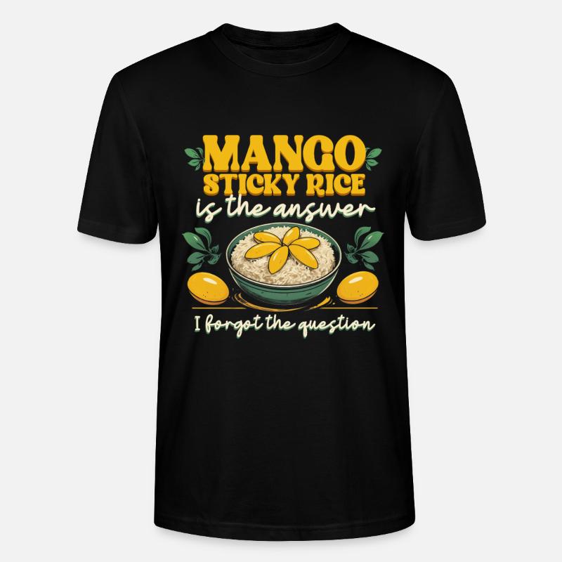 Mango Sticky Rice Is The Answer - Stanley/Stella CRAFTER Unisex Organic T-Shirt - black