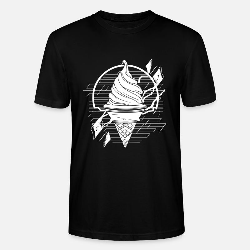 Softeis Zeichnung - Stanley/Stella Unisex Bio-T-Shirt CRAFTER - Schwarz
