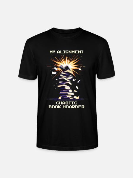 Chaotic Book Hoard | Collecting Books Reading - Stanley/Stella CRAFTER Unisex Organic T-Shirt - black