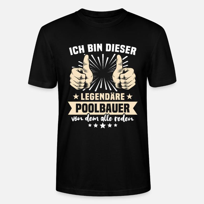 Dictons des constructeurs de piscines - T-shirt bio CRAFTER Stanley Stella Unisexe - noir