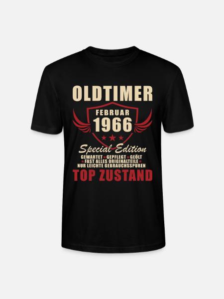 February 1966 - February 1966 Gift - Stanley/Stella CRAFTER Unisex Organic T-Shirt - black
