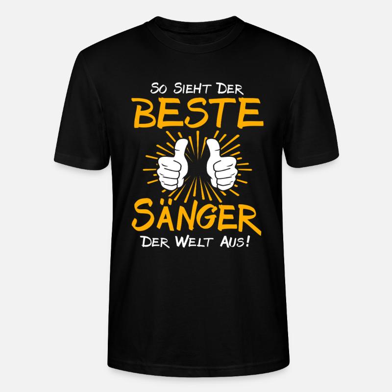 Sänger Geschenkidee - Stanley/Stella Unisex Bio-T-Shirt CRAFTER - Schwarz