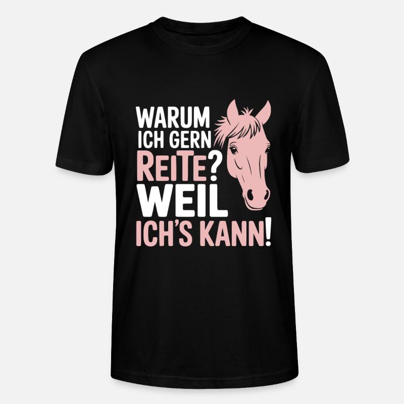 Rider Saying Riding - T-shirt bio CRAFTER Stanley Stella Unisexe - noir