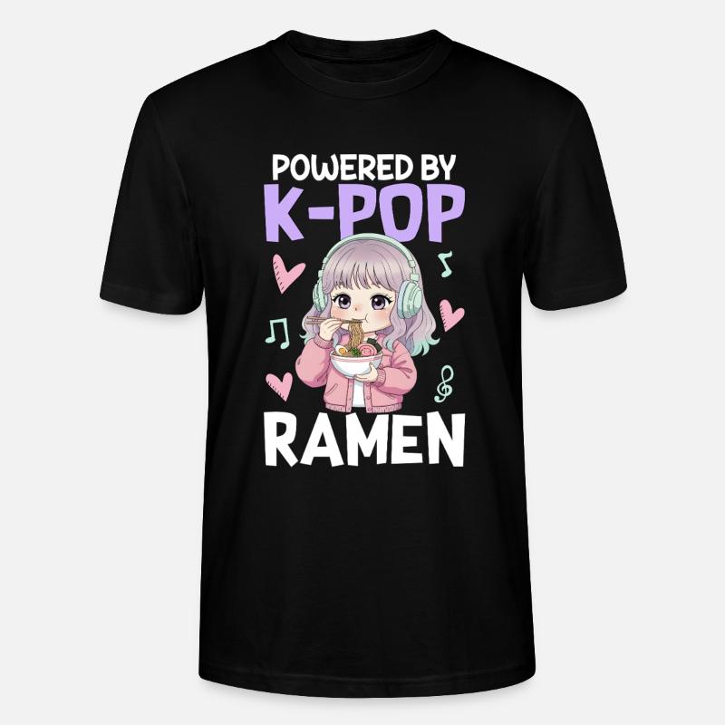 Propulsé par des ramen K-Pop - T-shirt bio CRAFTER Stanley Stella Unisexe - noir