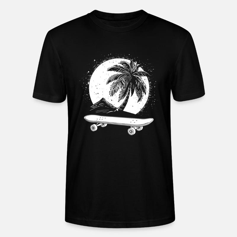 Skateboard Grafik - Stanley/Stella Unisex Bio-T-Shirt CRAFTER - Schwarz