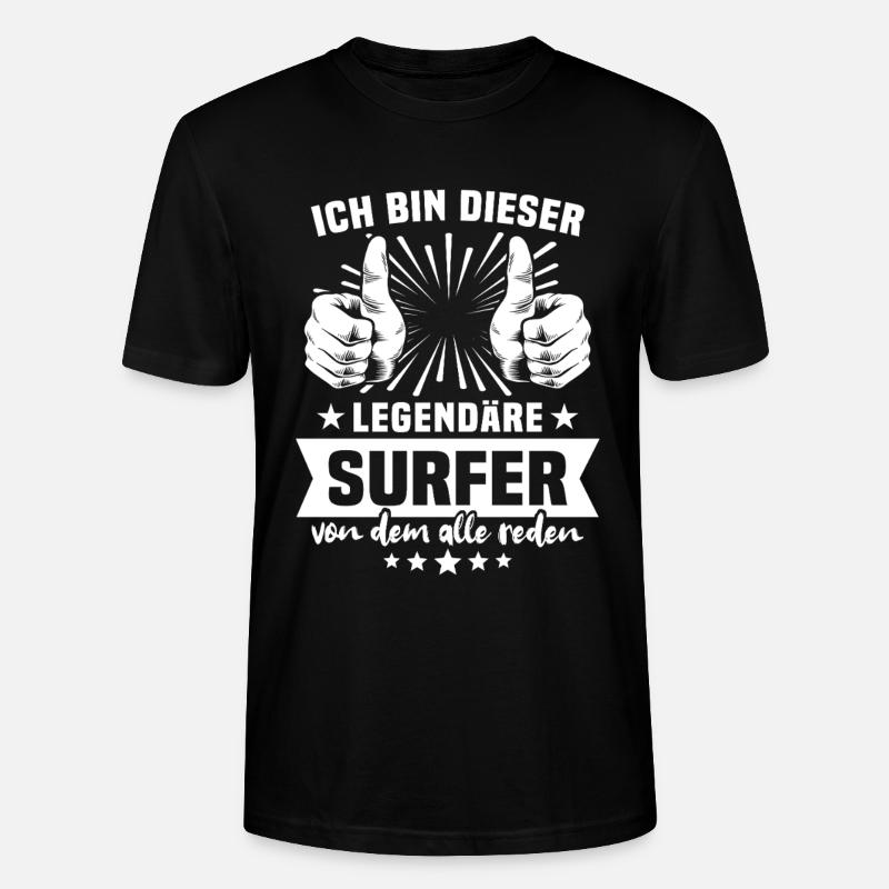 Surfer Legend - Stanley/Stella CRAFTER Unisex Organic T-Shirt - black
