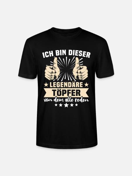 Töpfer Sprüche - Stanley/Stella Unisex Bio-T-Shirt CRAFTER - Schwarz
