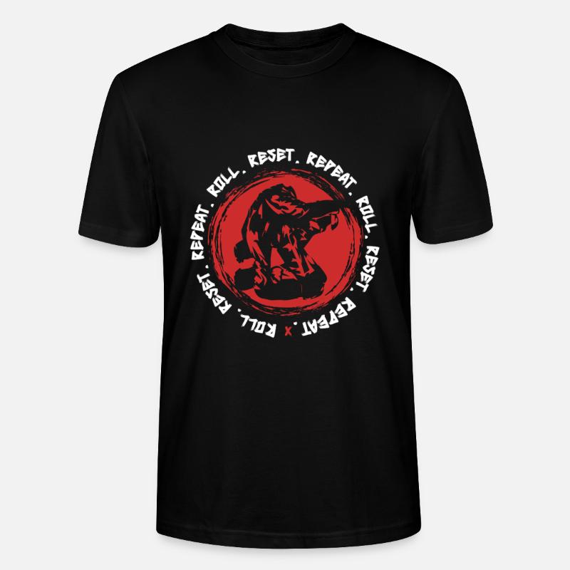 Judo Martial Arts Roll Reset Repeat - Stanley/Stella CRAFTER Unisex Organic T-Shirt - black