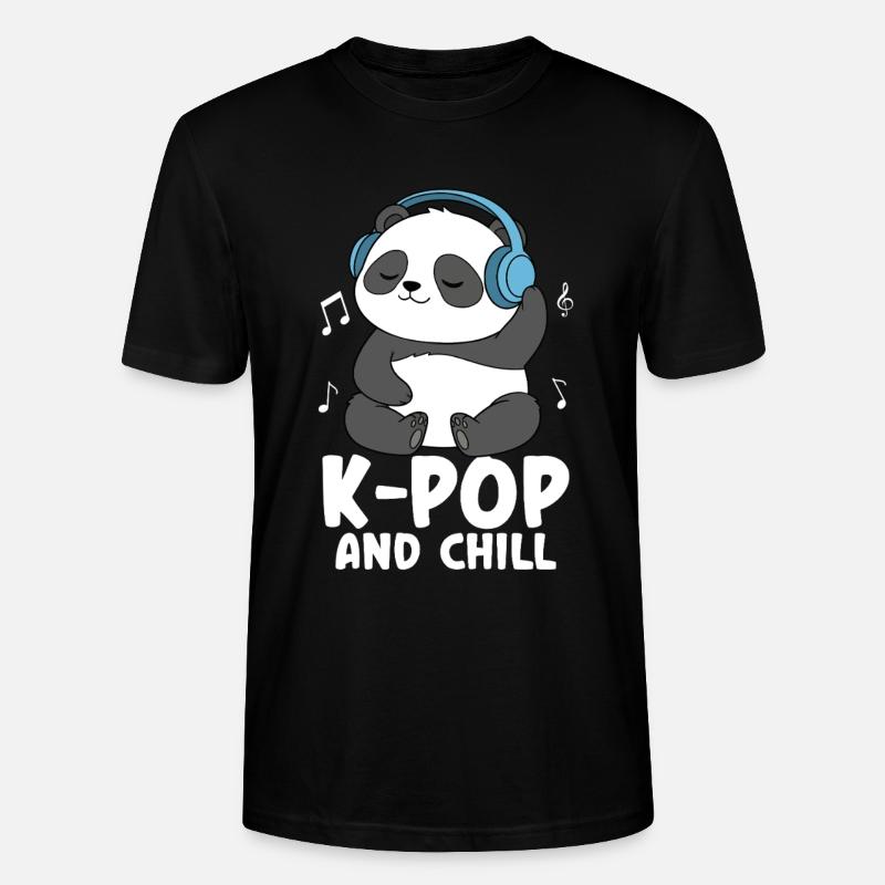 K Pop And Chill - T-shirt bio CRAFTER Stanley Stella Unisexe - noir