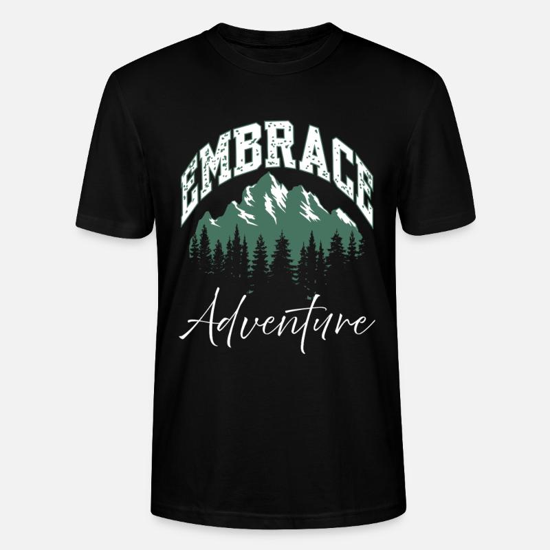 Umarme das Adventure Mountain Logo - Stanley/Stella Unisex Bio-T-Shirt CRAFTER - Schwarz