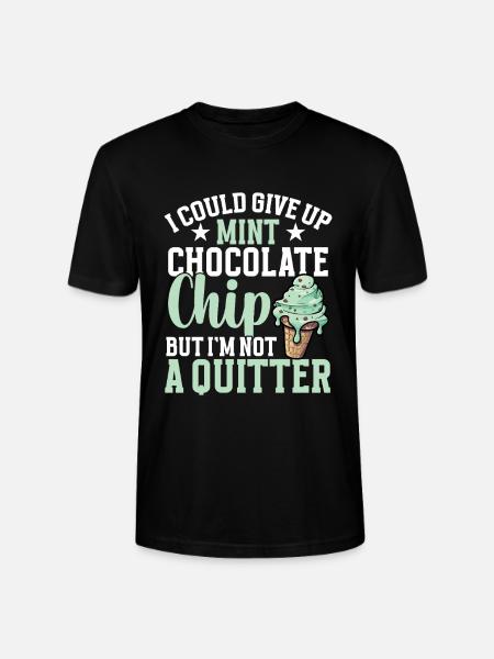 Minz-Schokoladen-Chip-Kugel-Sahne-Geschmack Minze - Stanley/Stella Unisex Bio-T-Shirt CRAFTER - Schwarz