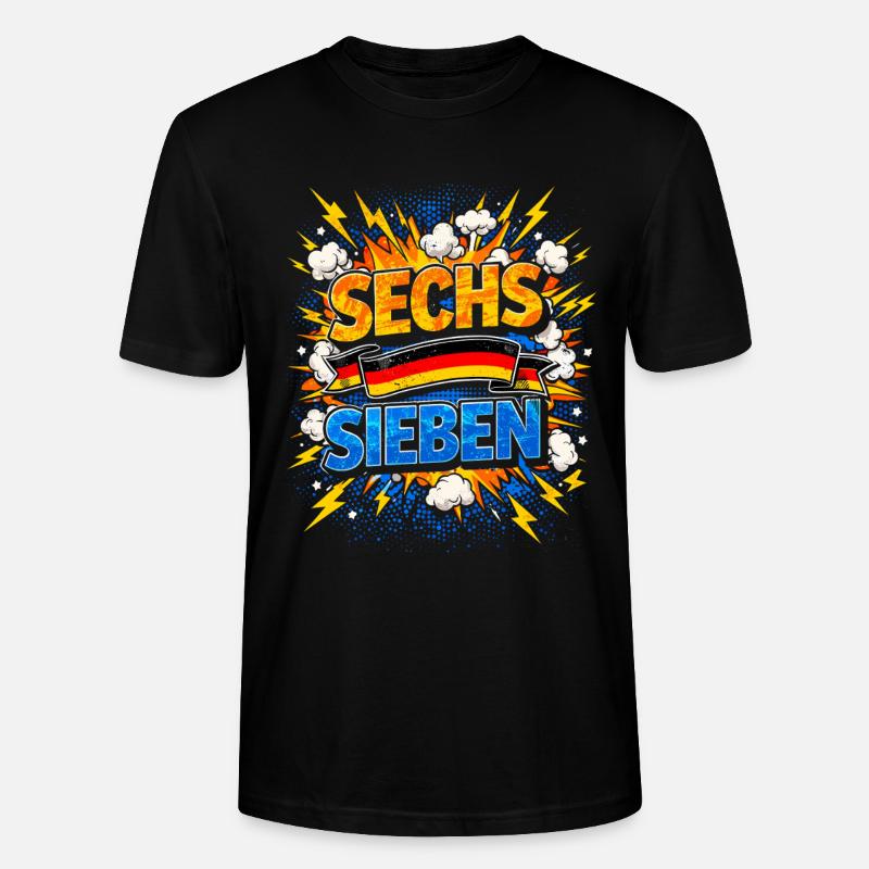 SIX SEVEN Fan Comic Allemagne - T-shirt bio CRAFTER Stanley Stella Unisexe - noir