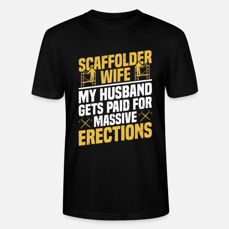 Gerüstehefrau Bauarbeiterin - Stanley/Stella Unisex Bio-T-Shirt CRAFTER - Schwarz