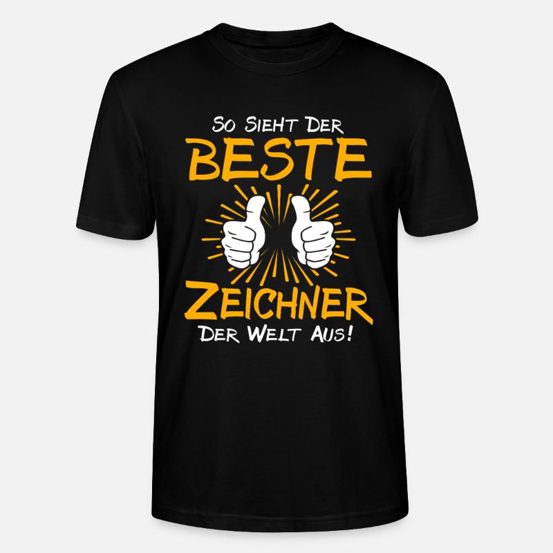 Zeichner Geschenkidee - Stanley/Stella Unisex Bio-T-Shirt CRAFTER - Schwarz