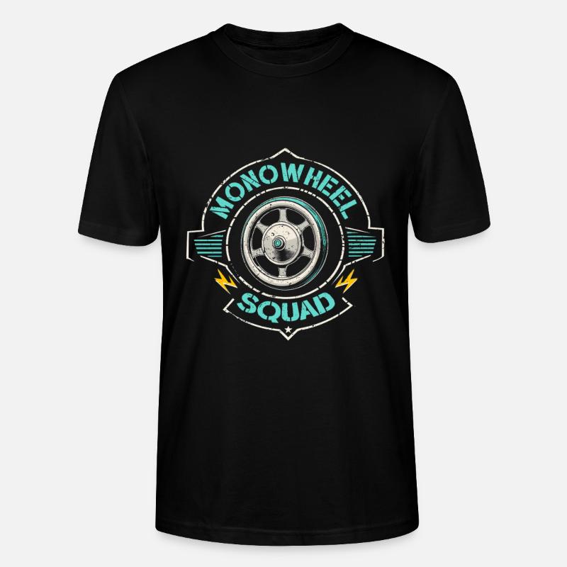 Monowheel Squad Monocyclist - Stanley/Stella CRAFTER Unisex Organic T-Shirt - black