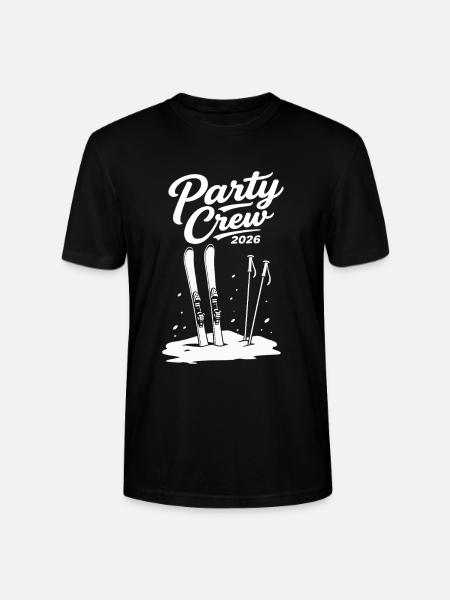 Party Crew 2026 Skiing Après-Ski Group - Stanley/Stella CRAFTER Unisex Organic T-Shirt - black