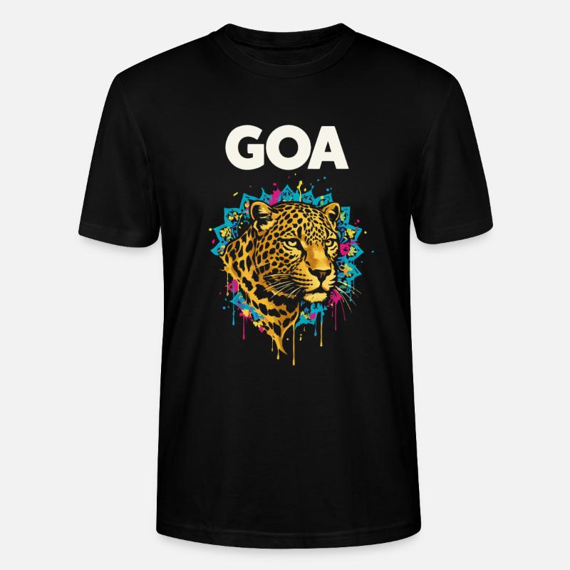 Goa Leopard Mandala - Stanley/Stella Unisex Bio-T-Shirt CRAFTER - Schwarz