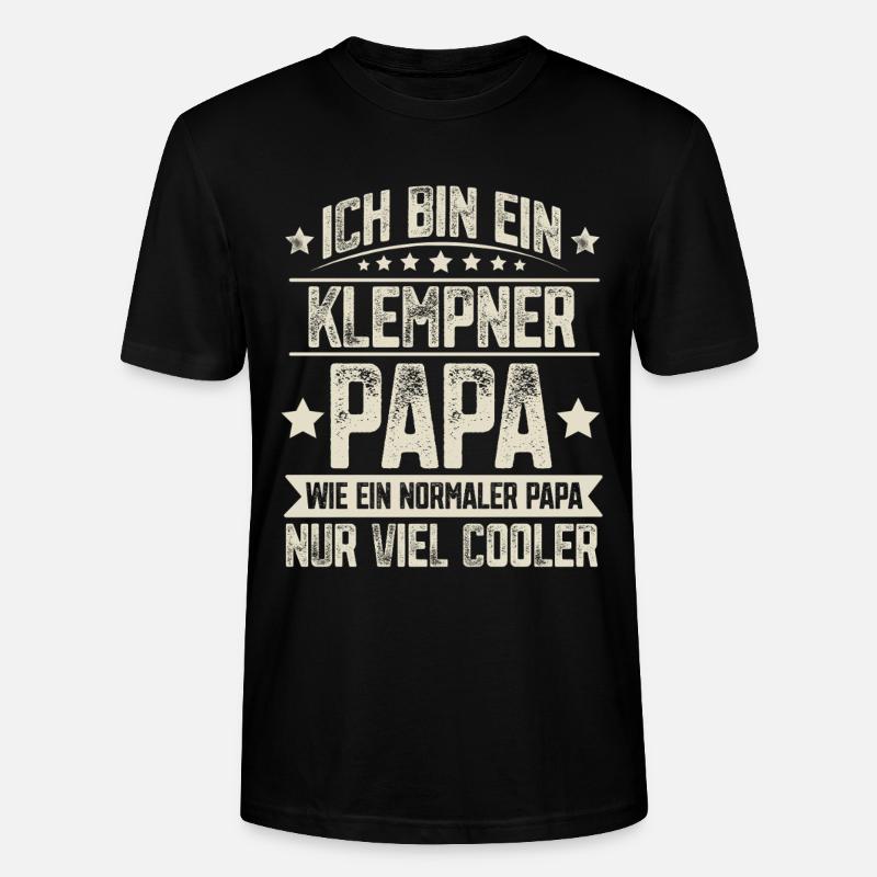 Klempner Papa - Stanley/Stella Unisex Bio-T-Shirt CRAFTER - Schwarz