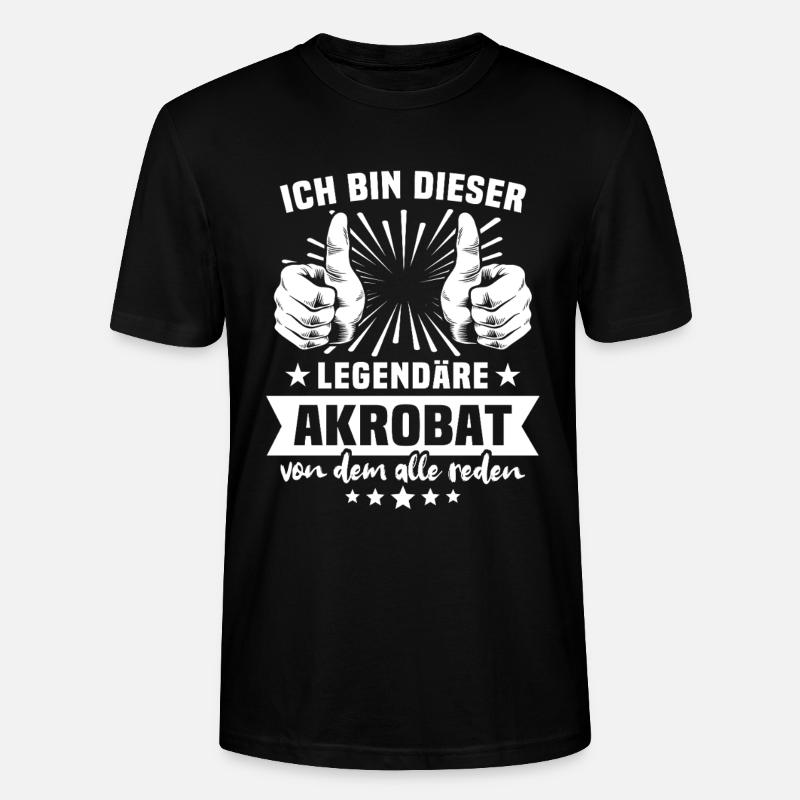 Akrobat Legende - Stanley/Stella Unisex Bio-T-Shirt CRAFTER - Schwarz