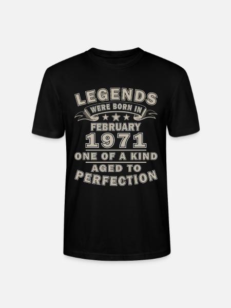 Februar 1971 - Geschenk Februar 1971 - Stanley/Stella Unisex Bio-T-Shirt CRAFTER - Schwarz