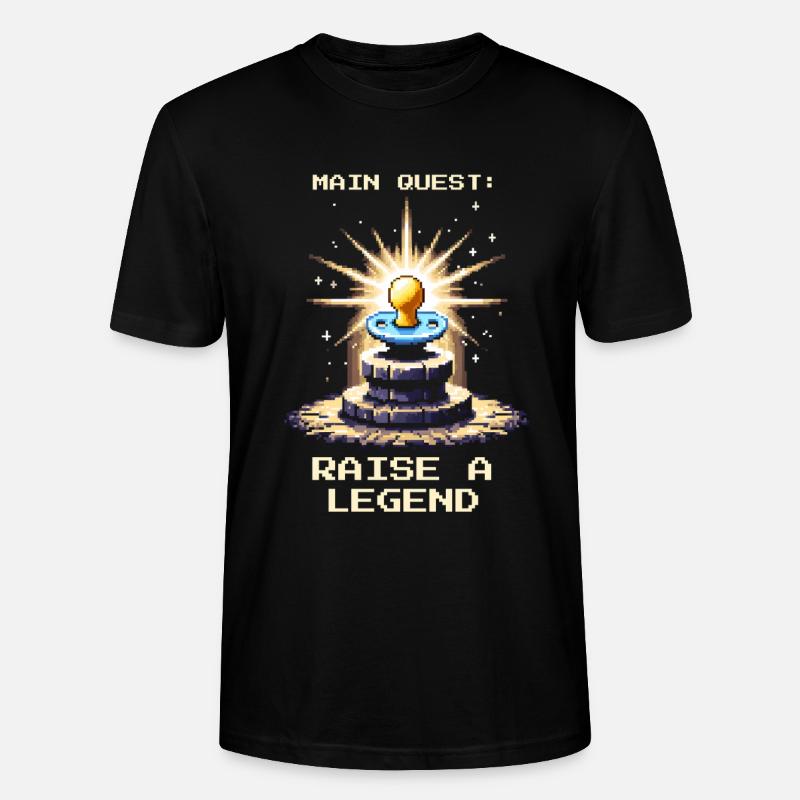 Main Quest: Legende großziehen | Eltern - Stanley/Stella Unisex Bio-T-Shirt CRAFTER - Schwarz