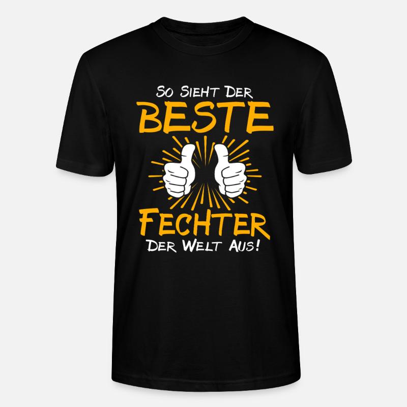 Fechter Geschenkidee - Stanley/Stella Unisex Bio-T-Shirt CRAFTER - Schwarz