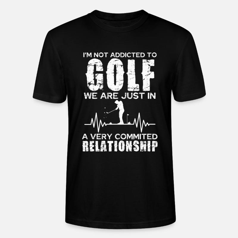 Golf Relationship: Committed Passion - Stanley/Stella CRAFTER Unisex Organic T-Shirt - black