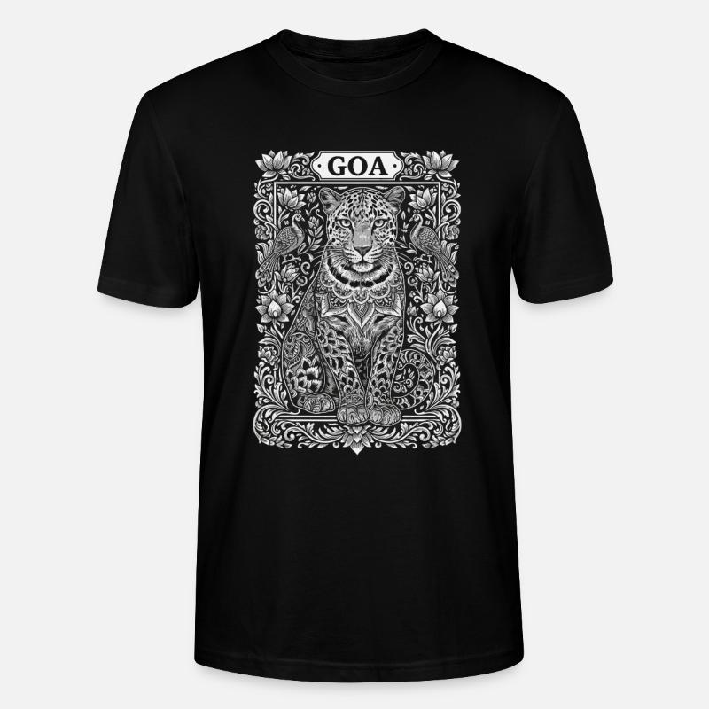 Goa Leopard Mandala - Stanley/Stella Unisex Bio-T-Shirt CRAFTER - Schwarz