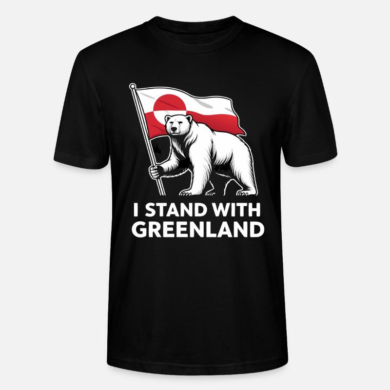 Grönland Eisbär Flagge - Stanley/Stella Unisex Bio-T-Shirt CRAFTER - Schwarz