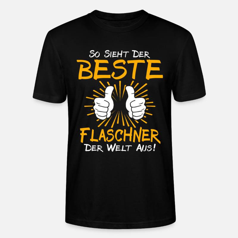 Flaschner Geschenkidee - Stanley/Stella Unisex Bio-T-Shirt CRAFTER - Schwarz