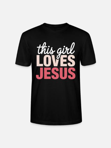 Cette fille aime Jésus - T-shirt bio CRAFTER Stanley Stella Unisexe - noir