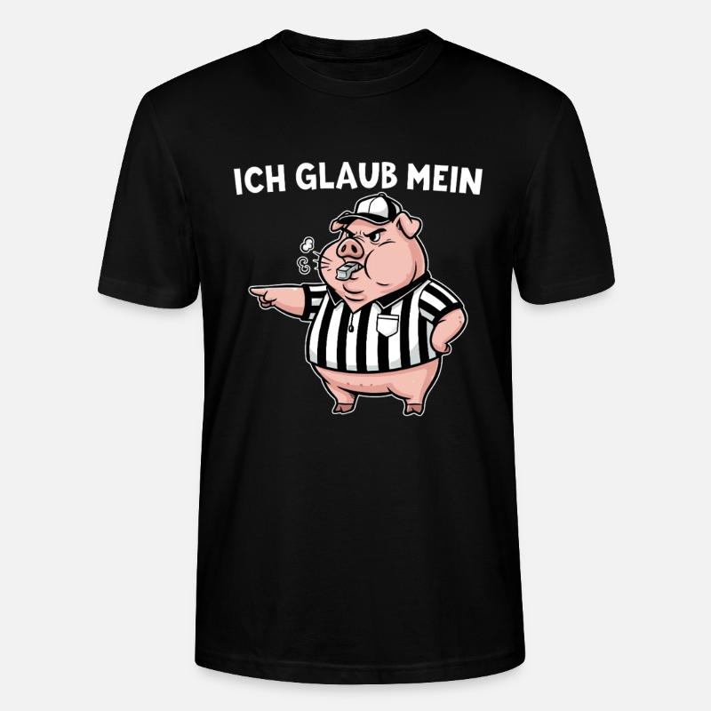 Referee My Pig Whistles - Referee - Stanley/Stella CRAFTER Unisex Organic T-Shirt - black