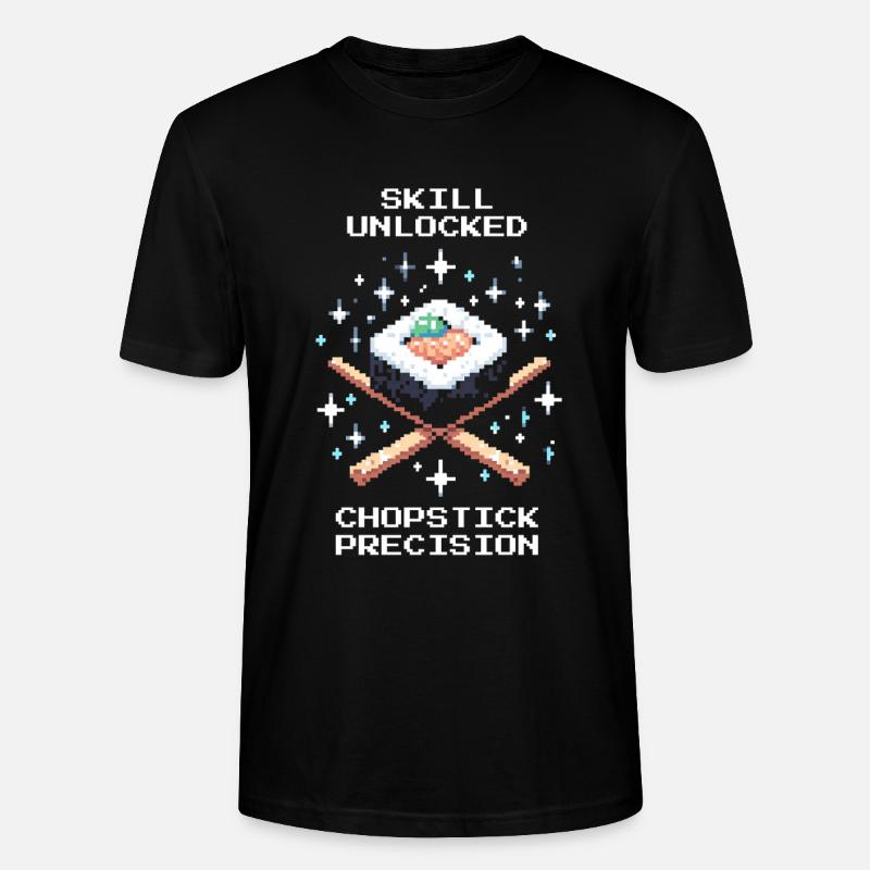 Compétence débloquée | Précision des baguettes - T-shirt bio CRAFTER Stanley Stella Unisexe - noir
