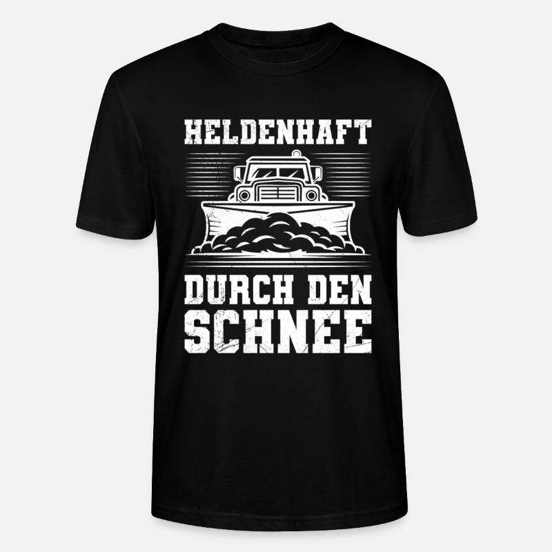 Schneeräumen HELDENHAFT DURCH DEN SCHNEE - Stanley/Stella Unisex Bio-T-Shirt CRAFTER - Schwarz