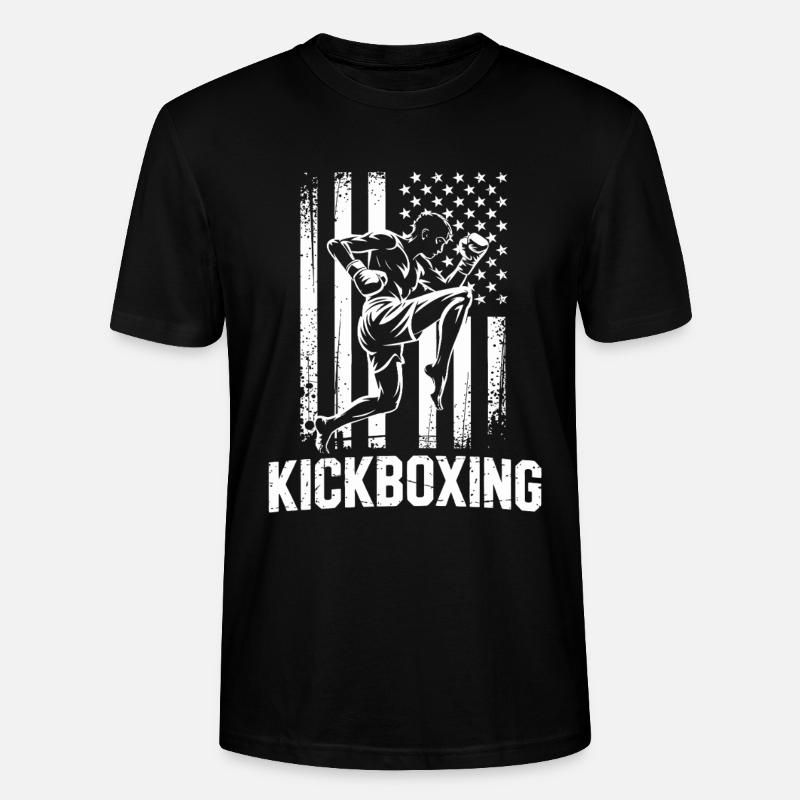 Style du drapeau du kickboxing - T-shirt bio CRAFTER Stanley Stella Unisexe - noir