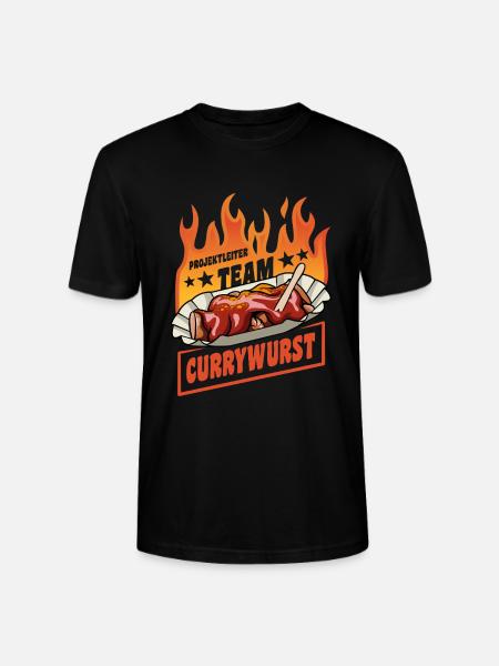 Projektleiter Team Currywurst | Fast Food Flammen - Stanley/Stella Unisex Bio-T-Shirt CRAFTER - Schwarz