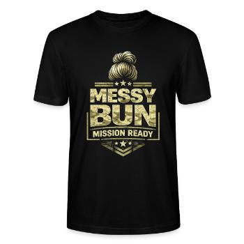 Mission de chignon en désordre Soldat Femme Soldat - T-shirt bio CRAFTER Stanley Stella Unisexe - noir - Devant - Alina (178cm) & Michal (187cm)