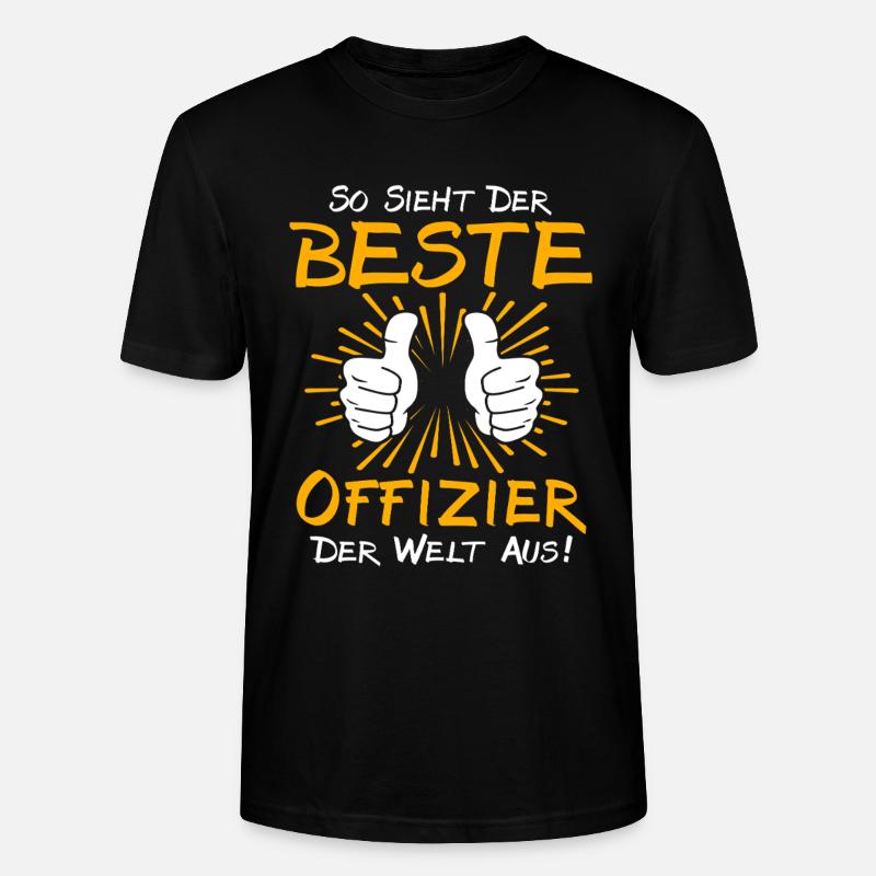 Offizier Geschenkidee - Stanley/Stella Unisex Bio-T-Shirt CRAFTER - Schwarz