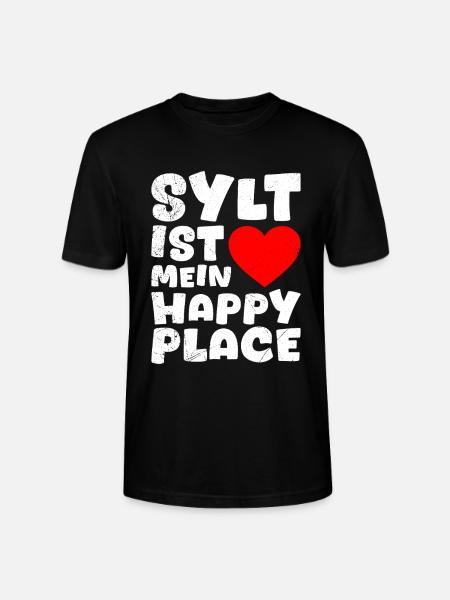 SYLT IS MY HAPPY PLACE Funny - Stanley/Stella CRAFTER Unisex Organic T-Shirt - black