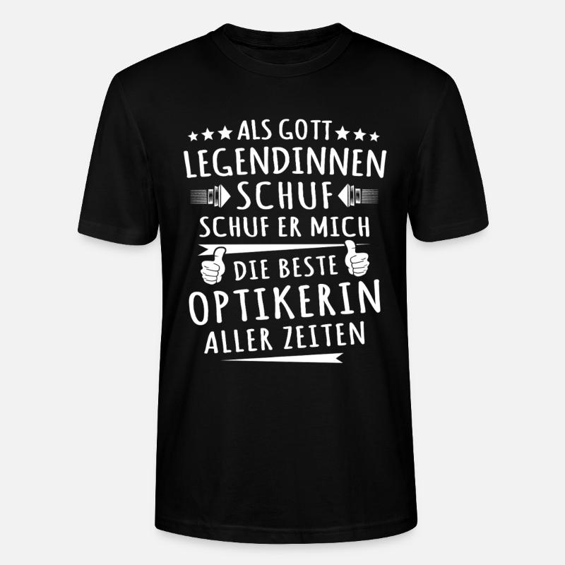 Optikerin - Stanley/Stella Unisex Bio-T-Shirt CRAFTER - Schwarz
