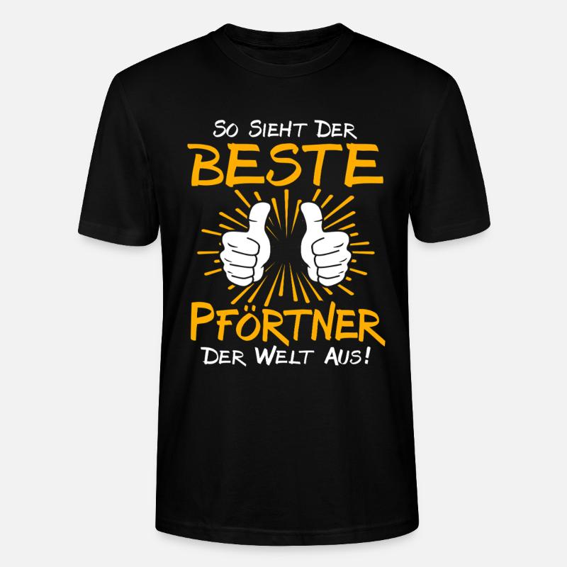 Pförtner Geschenkidee - Stanley/Stella Unisex Bio-T-Shirt CRAFTER - Schwarz