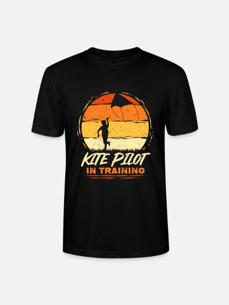 Drachen Drachensteigen Kite Pilot In Training - Stanley/Stella Unisex Bio-T-Shirt CRAFTER - Schwarz