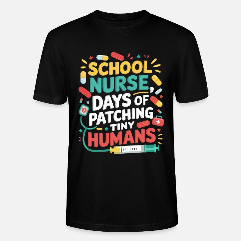 Minis patchwork d’infirmière scolaire - T-shirt bio CRAFTER Stanley Stella Unisexe - noir