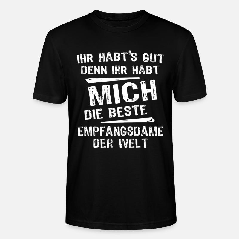 Empfangsdame - Stanley/Stella Unisex Bio-T-Shirt CRAFTER - Schwarz