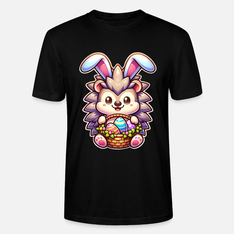 Hérisson de Pâques - T-shirt bio CRAFTER Stanley Stella Unisexe - noir